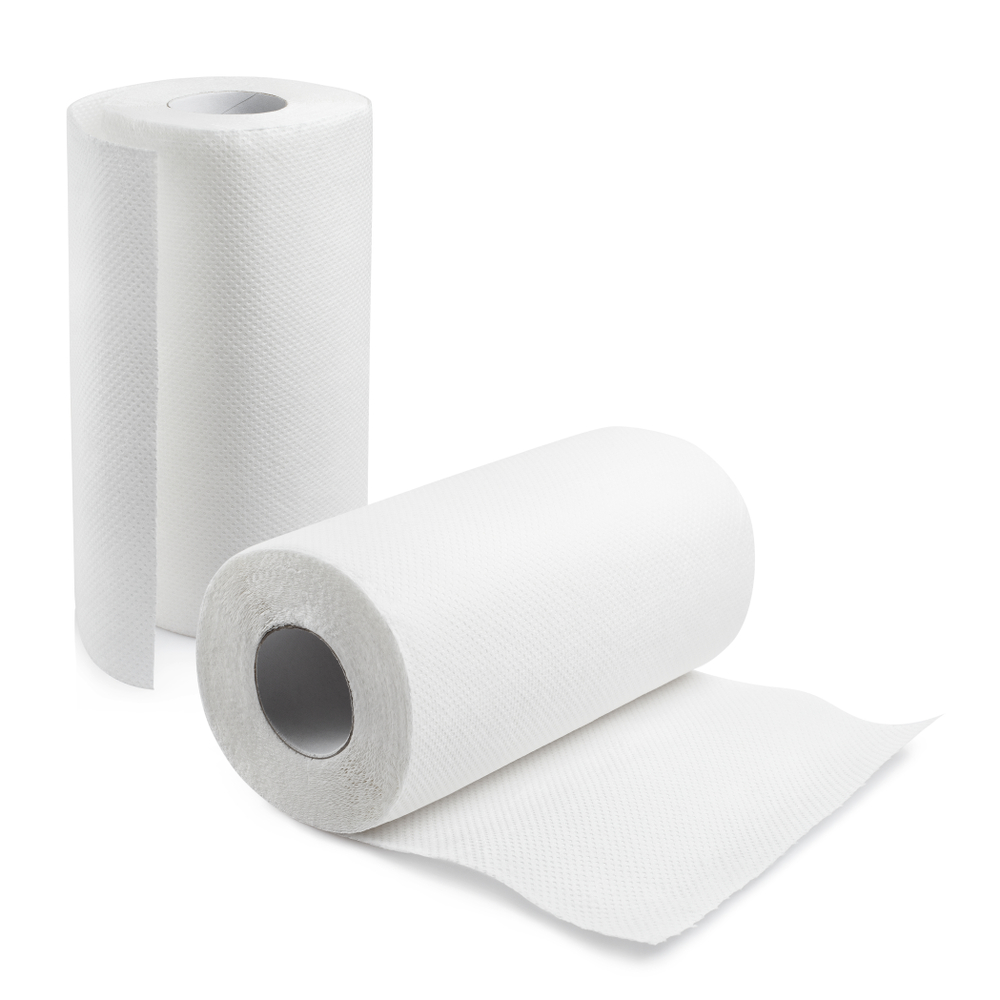 White,Paper,Towel,Rolls,,Isolated,On,White,Background